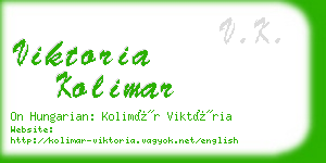 viktoria kolimar business card